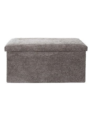 Banc de rangement pliable en velours côtelé SCOTT