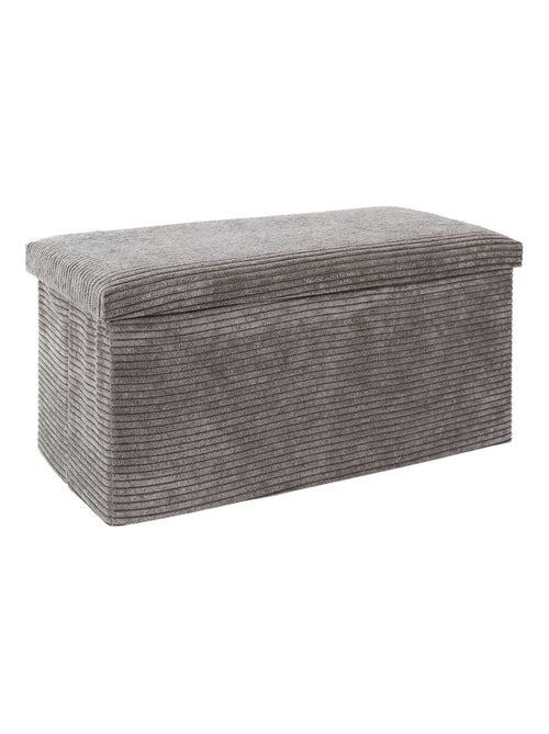 Banc de rangement pliable en velours côtelé SCOTT - Kiabi