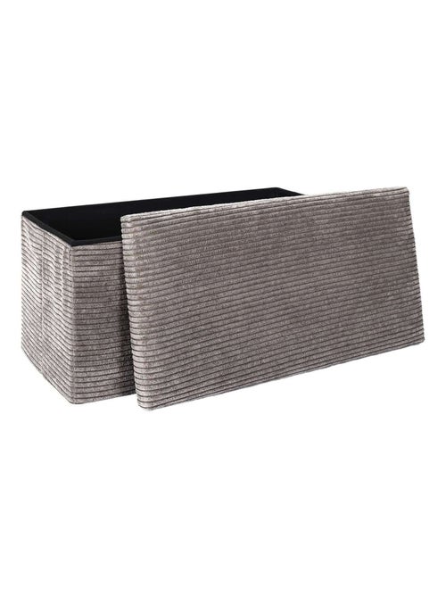 Banc de rangement pliable en velours côtelé SCOTT - Kiabi