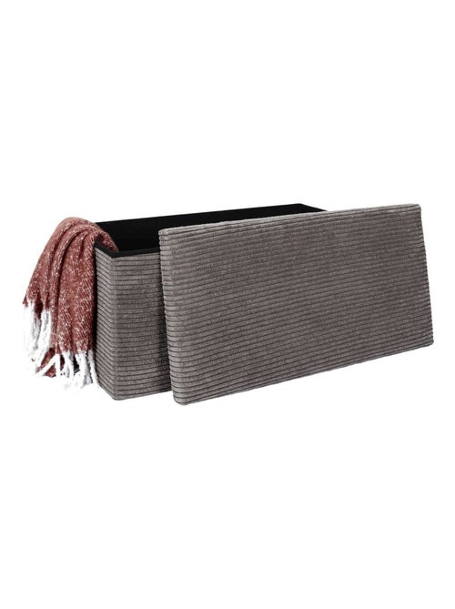Banc de rangement pliable en velours côtelé SCOTT - Kiabi