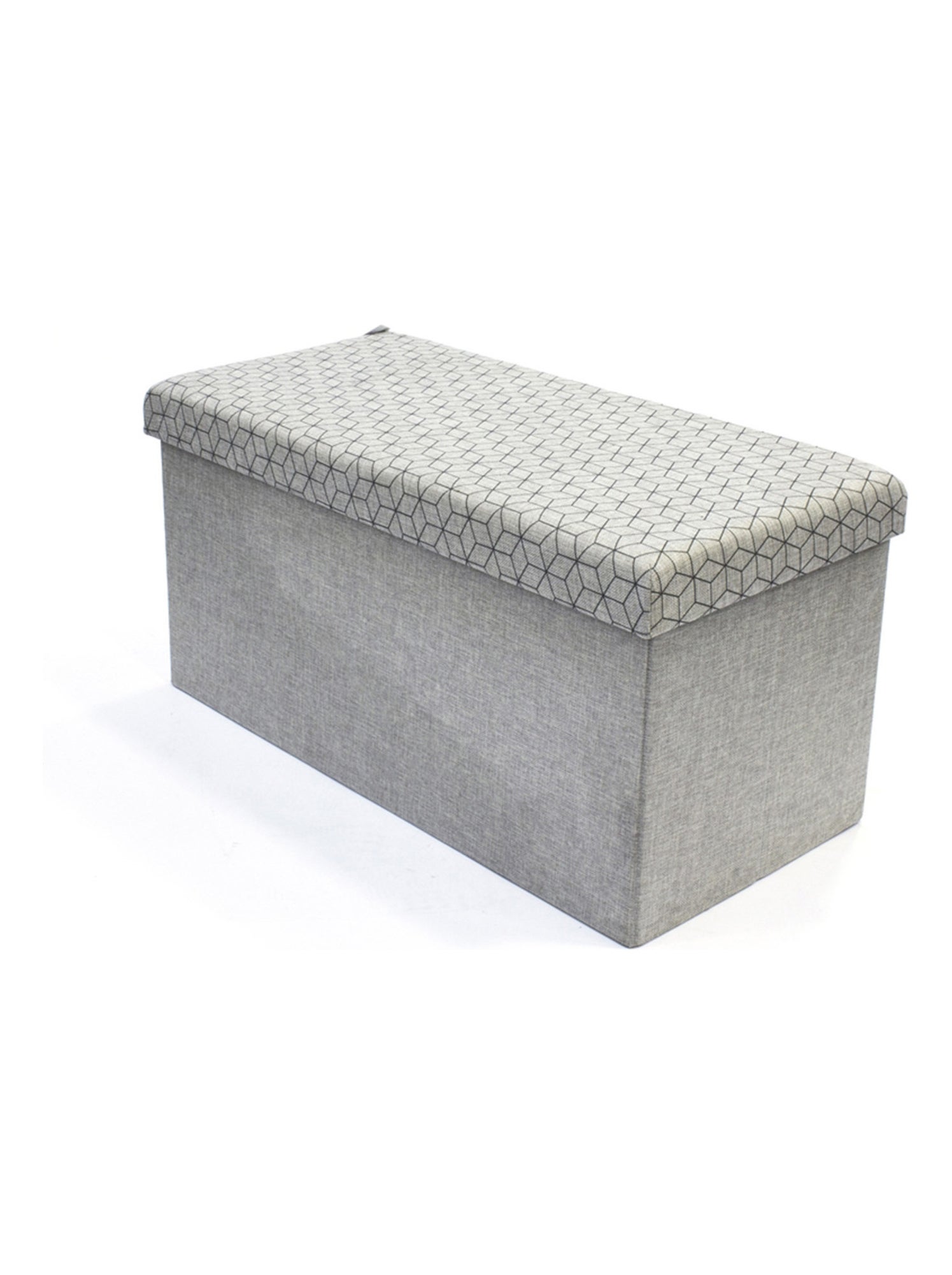 Banc De Rangement Pliable Avec Bac Amovible - Pouf Banquette Gris Clair, Charge 160 Kg, Pour Entrée Ou Salon - 5