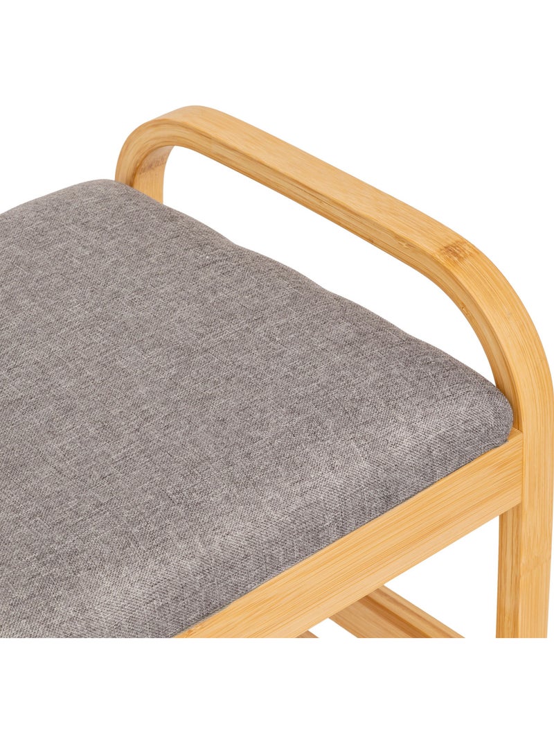 Banc étagère range-chaussures en bambou COSY Beige - Kiabi