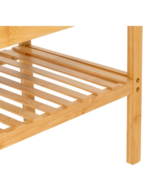 Banc étagère range-chaussures en bambou COSY - Kiabi