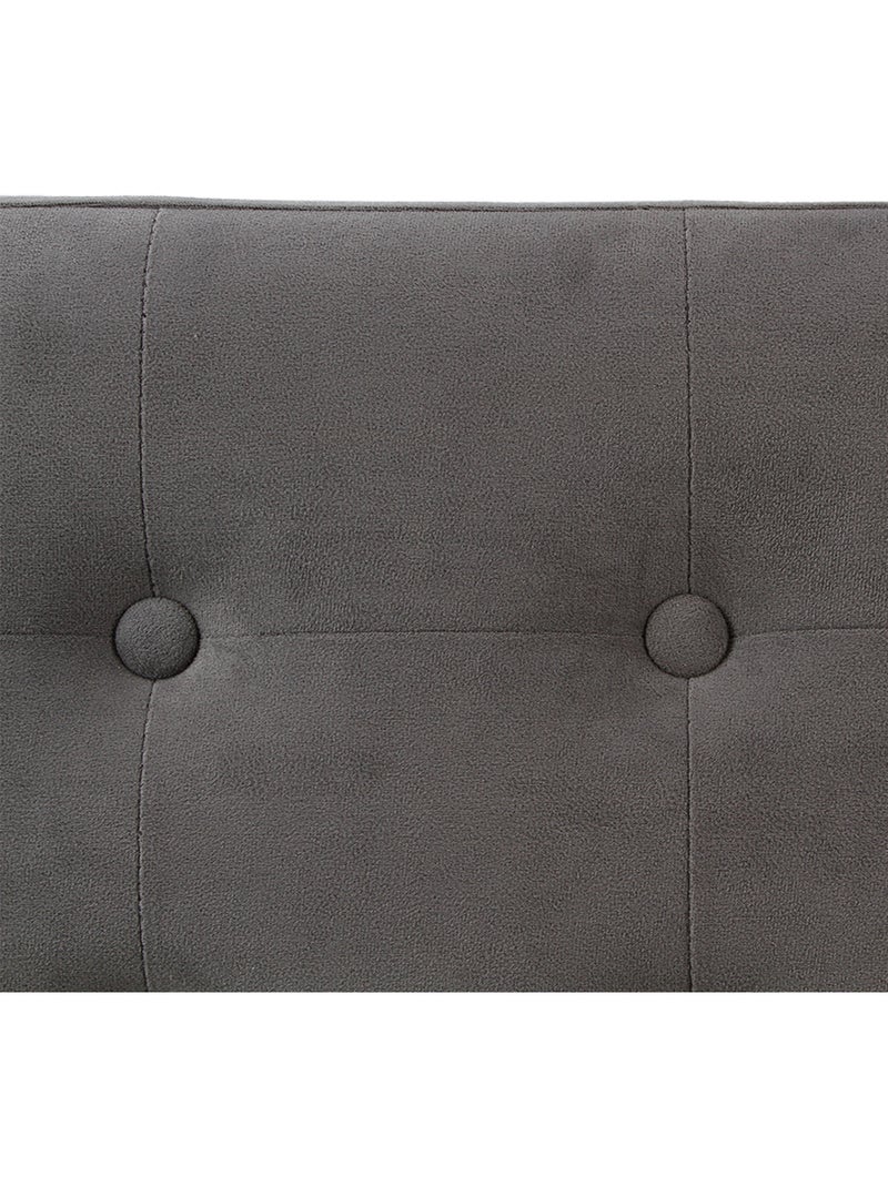 Banc pliant coffre de rangement en velours capitonné LYSANDRE Ardoise - Kiabi