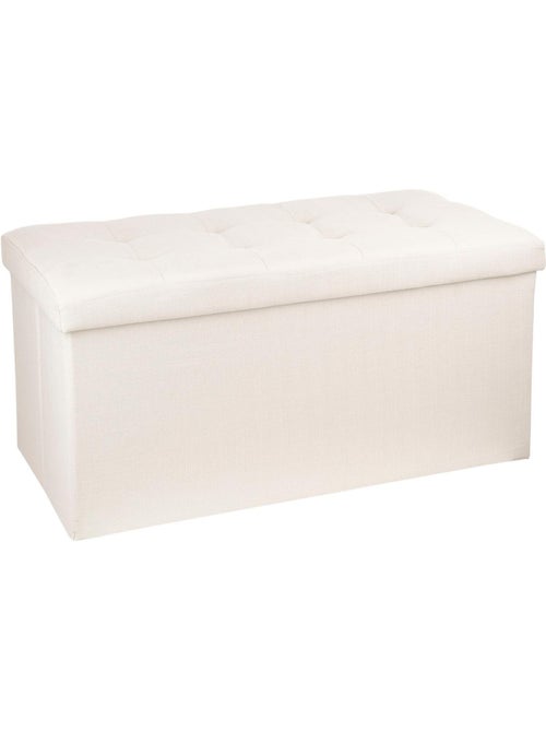 Banc pliant coffre de rangement en velours capitonné LYSANDRE - Kiabi