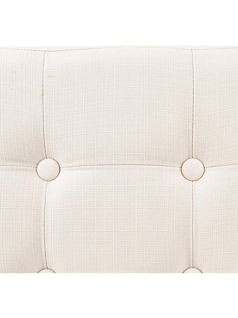 Banc pliant coffre de rangement en velours capitonné LYSANDRE Beige - Kiabi