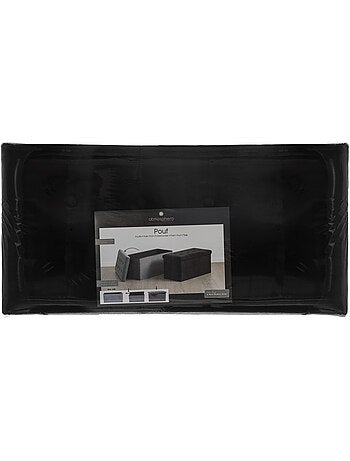 Banc pliant coffre de rangement en velours capitonné LYSANDRE