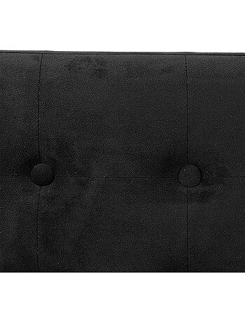 Banc pliant coffre de rangement en velours capitonné LYSANDRE