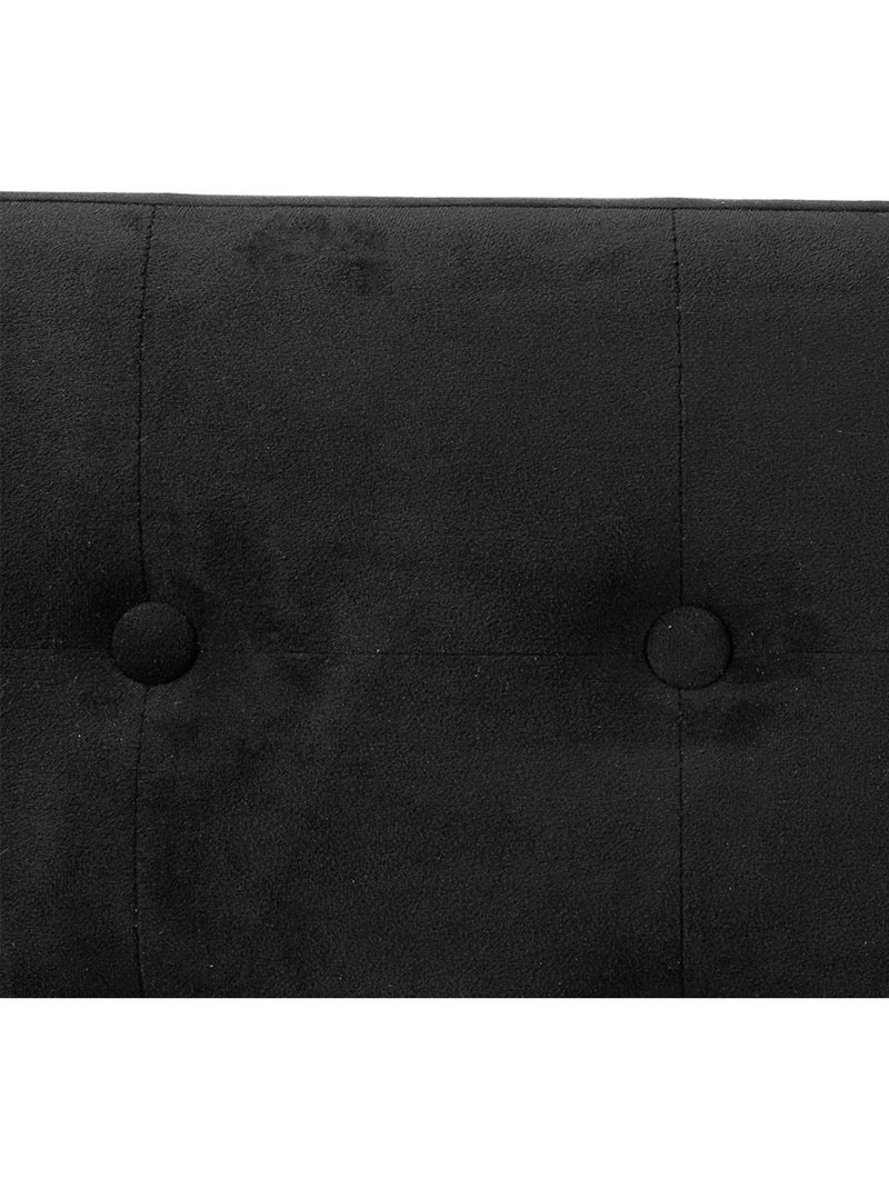 Banc pliant coffre de rangement en velours capitonné LYSANDRE Noir - Kiabi