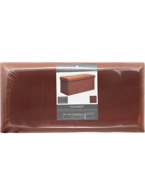 Banc pliant coffre de rangement en velours LILOU - Kiabi
