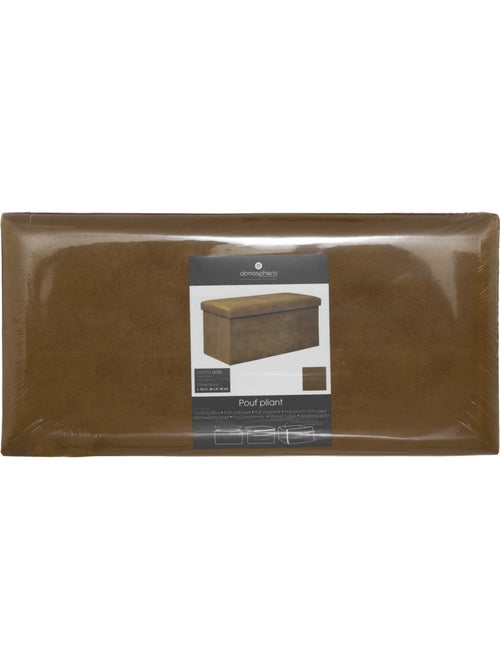 Banc pliant coffre de rangement en velours LILOU - Kiabi
