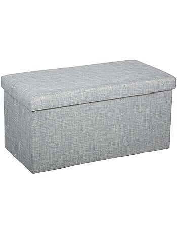 Banc-pouf pliant coffre de rangement en tissu TOMAZ