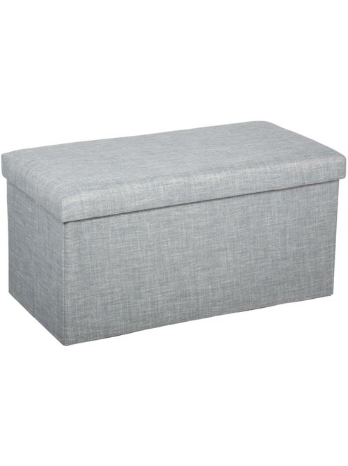 Banc-pouf pliant coffre de rangement en tissu TOMAZ - Kiabi