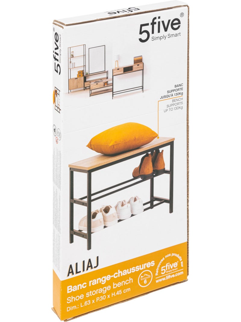 Banc range-chaussures 2 niveaux ALIAJ Noir - Kiabi