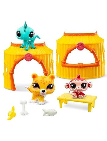 BANDAI - Littlest Pet Shop - Pack Tiki Jungle - 3 animaux et accessoires - BF00515