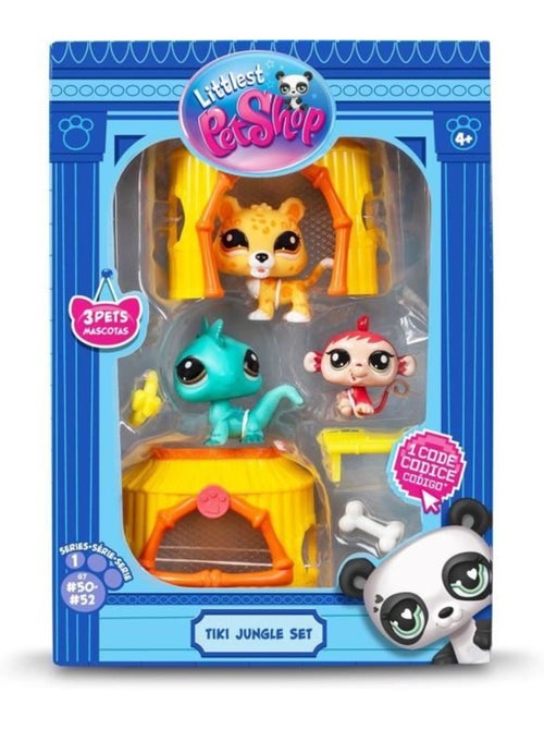BANDAI - Littlest Pet Shop - Pack Tiki Jungle - 3 animaux et accessoires - BF00515 - Kiabi
