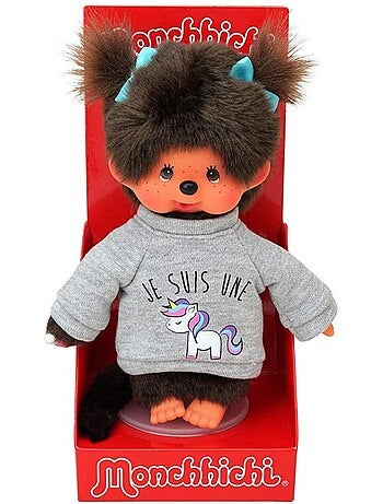 Bandai - peluche monchhichi licorne 20 cm