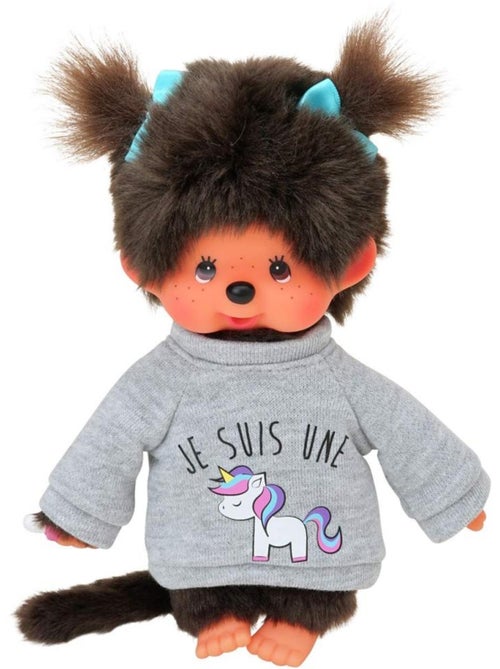 Bandai - peluche monchhichi licorne 20 cm - Kiabi