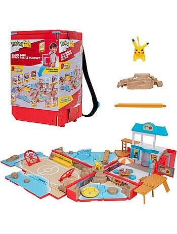 Bandai pokémon - sac à dos du dresseur transformable en univers de jeu plage