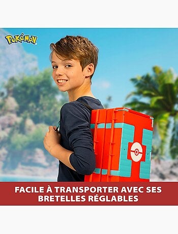 Bandai pokémon - sac à dos du dresseur transformable en univers de jeu plage