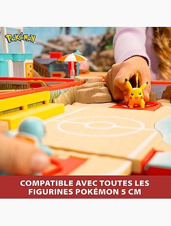 Bandai pokémon - sac à dos du dresseur transformable en univers de jeu plage