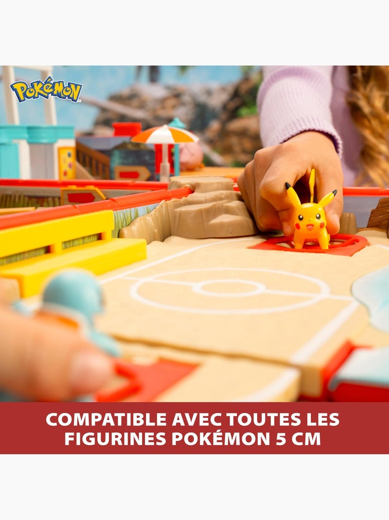 Bandai pokémon - sac à dos du dresseur transformable en univers de jeu plage Jaune - Kiabi