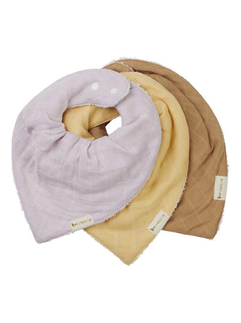 Bandana Bib - Star Dust - 3 pack, Lilac-One Size Jaune - Kiabi