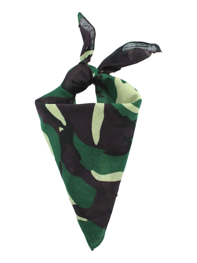 Bandana camouflage en coton Kebello Kaki - Kiabi