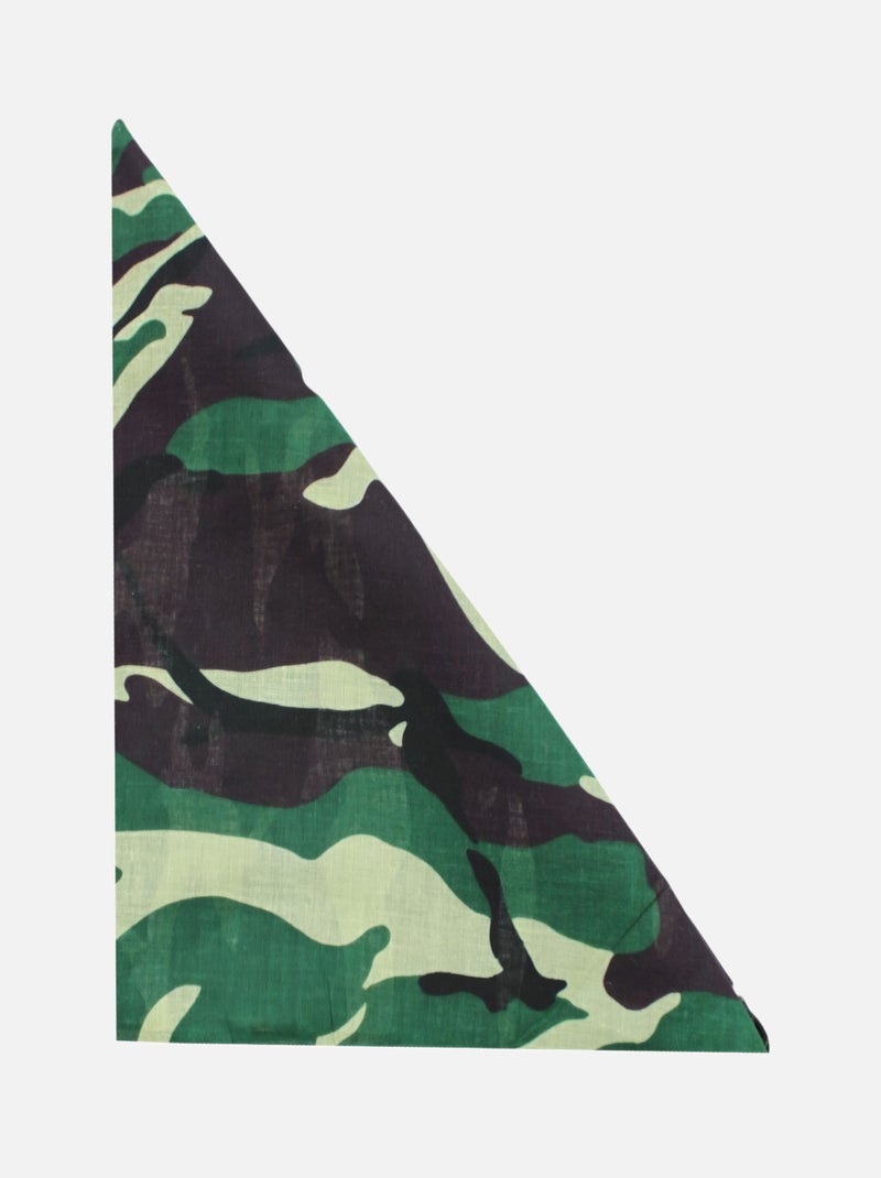 Bandana camouflage en coton Kebello Kaki - Kiabi