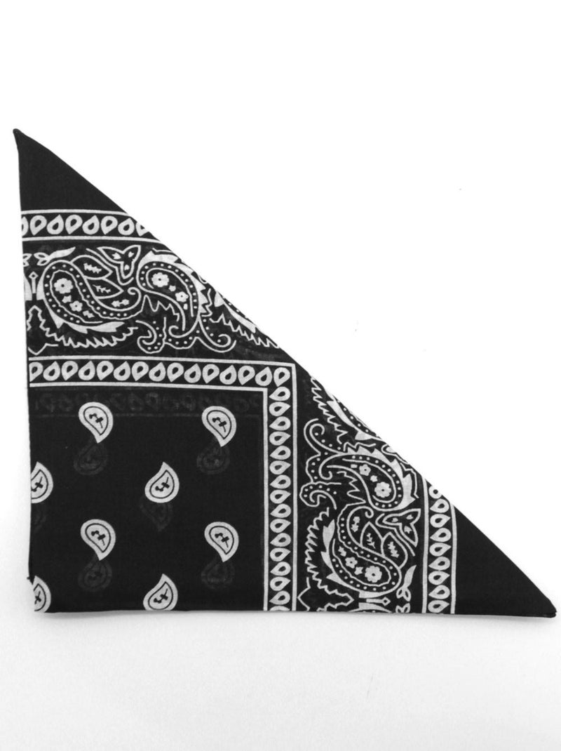 Bandana coton Kebello Noir Noir - Kiabi
