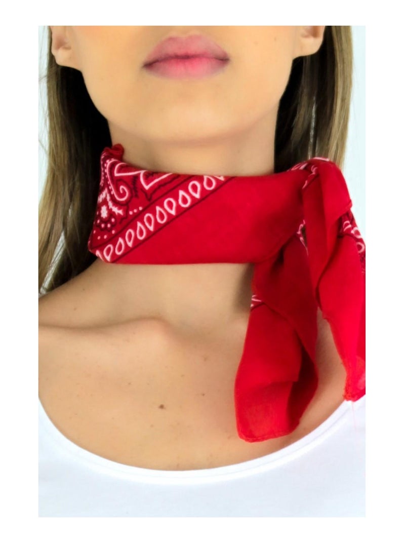 Bandana coton Kebello Rouge - Kiabi