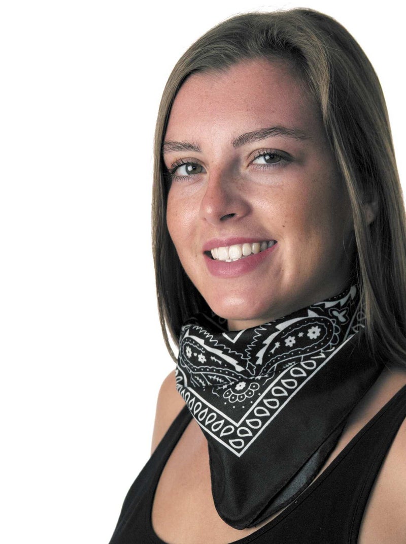 Bandana en coton imprimé noir - Kiabi