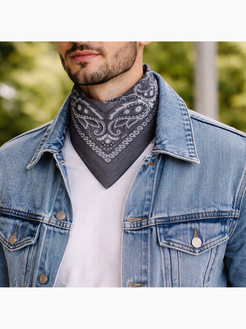 Bandana Uni Coton 55x55 cm – Foulard Carré Mixte - Kiabi