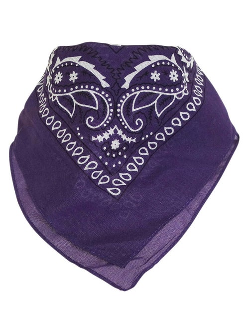 Bandana Uni Coton 55x55 cm – Foulard Carré Mixte - Kiabi