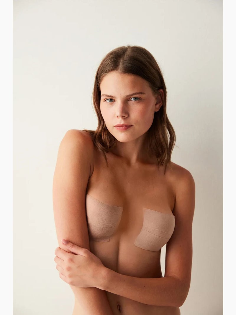 Bande poitrine penti Beige argile - Kiabi