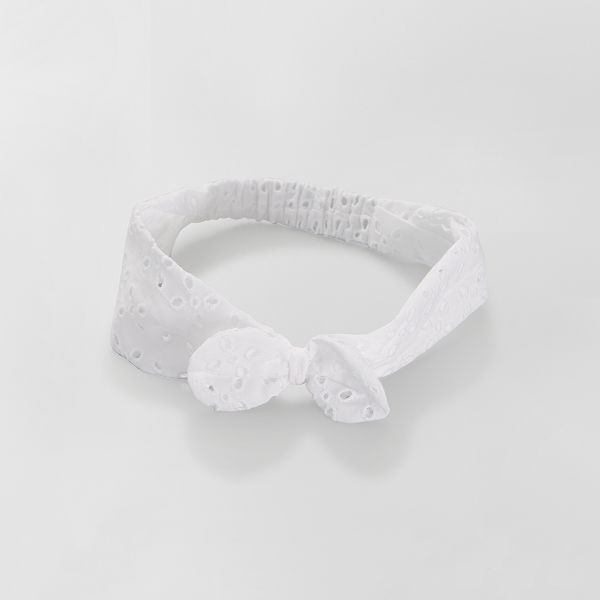 Bandeau A Broderie Anglaise Bebe Fille Blanc Kiabi 3 00