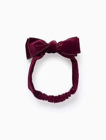 Bandeau à cheveux en velours avec nœud