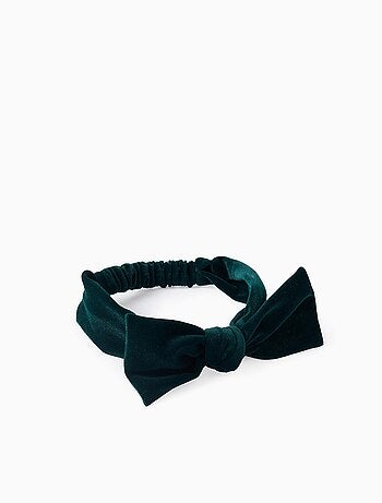 Bandeau à cheveux en velours avec nœud
