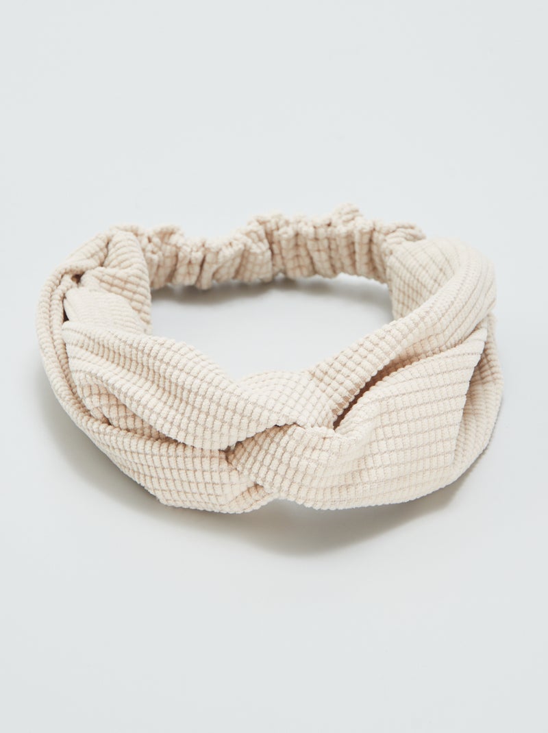 Bandeau aspect gaufré Beige - Kiabi