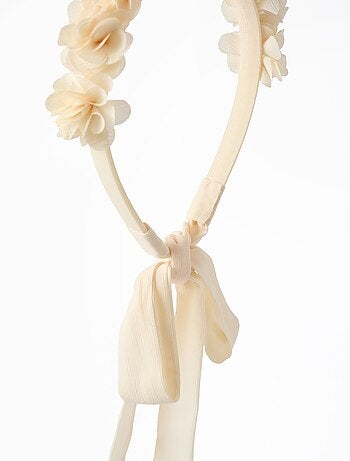 Bandeau avec Fleurs et Noeud