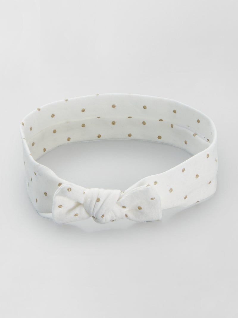 Bandeau avec nœud BLANC - Kiabi