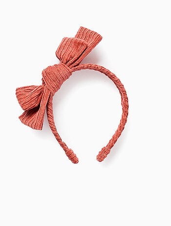 Bandeau avec Nœud en Velours Côtelé