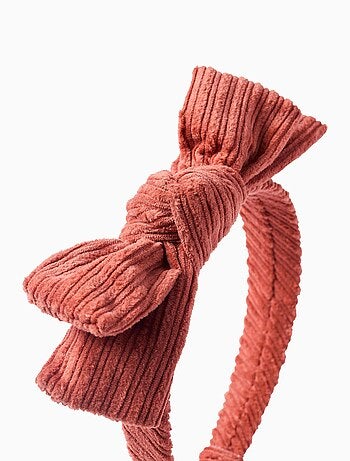 Bandeau avec Nœud en Velours Côtelé