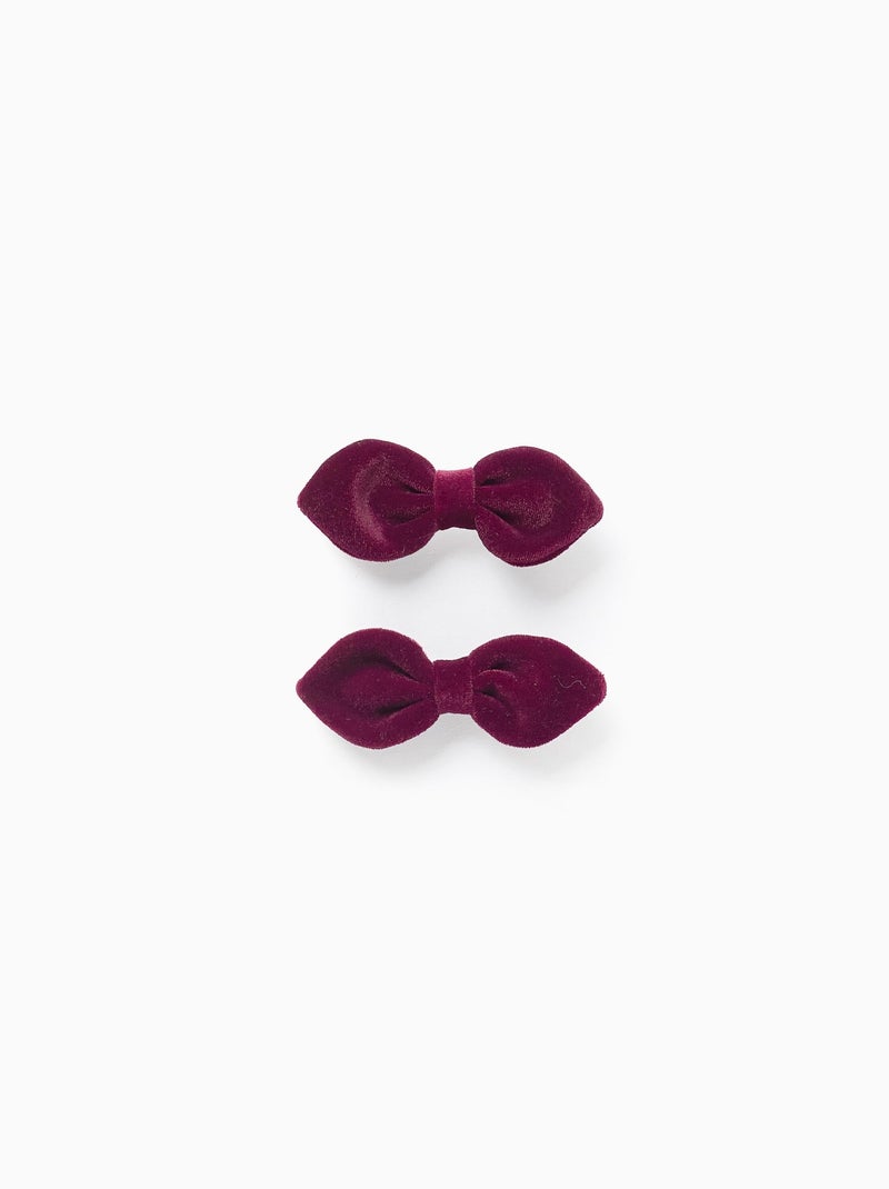 Bandeau avec Nœud en Velours Rouge foncé - Kiabi