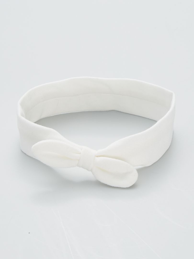 Bandeau élastique à noeud - blanc - Kiabi - 2.00€