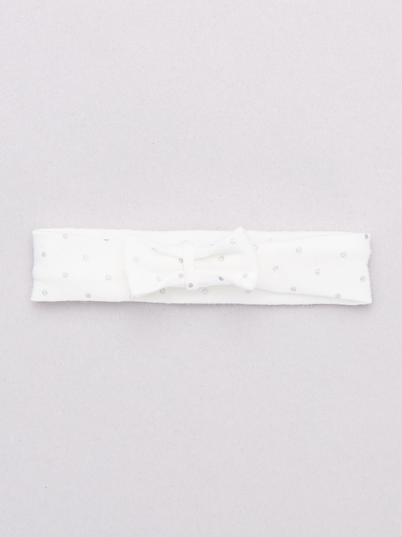 Bandeau élastique à noeud - blanc - Kiabi - 2.00€