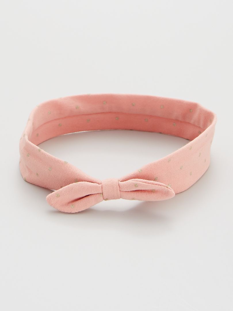 Bandeau élastique à noeud - rose - Kiabi - 0.75€