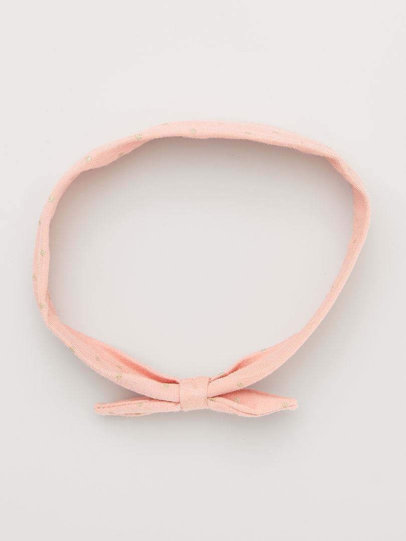 Bandeau élastique à noeud - rose - Kiabi - 0.75€