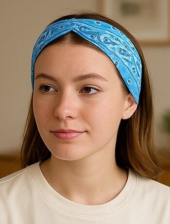 Bandeau bandana imprimé paisley