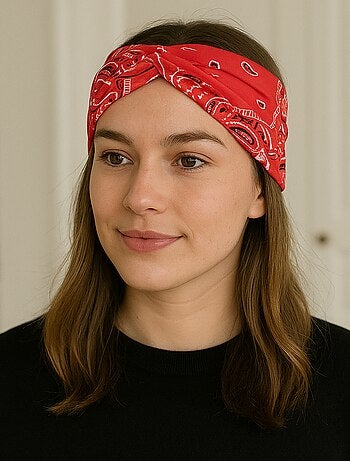 Bandeau bandana imprimé paisley